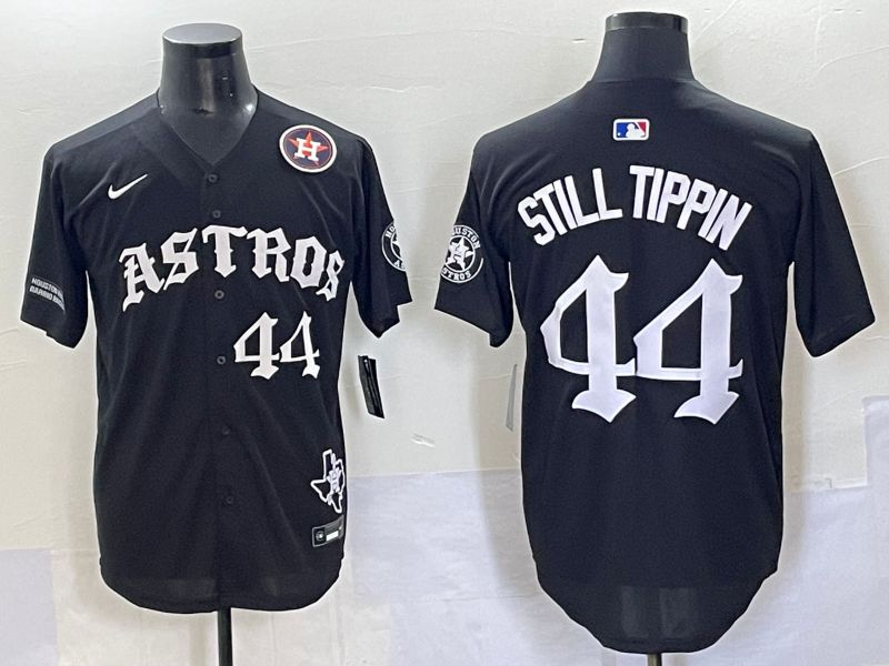 Men 2025 Houston Astros #44 Still Tippin Black Seven generations Joint Name Nike MLB Jersey style 10->houston astros->MLB Jersey